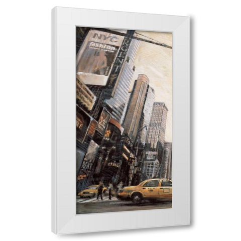 Times Square I White Modern Wood Framed Art Print by Daniels, Matthew