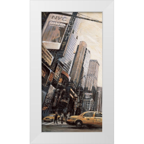 Times Square I White Modern Wood Framed Art Print by Daniels, Matthew