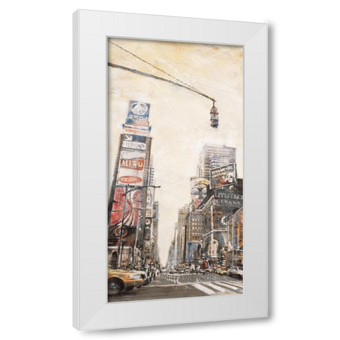Times Square II White Modern Wood Framed Art Print by Daniels, Matthew