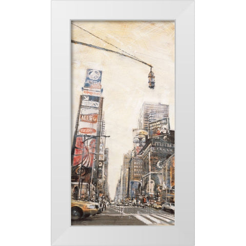 Times Square II White Modern Wood Framed Art Print by Daniels, Matthew