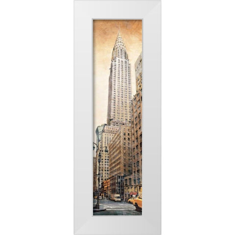 The Chrysler Building White Modern Wood Framed Art Print by Daniels, Matthew