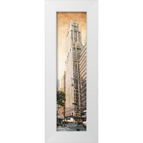 The Woolworth Building White Modern Wood Framed Art Print by Daniels, Matthew
