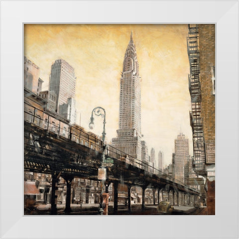 The Chrysler Building from the White Modern Wood Framed Art Print by Daniels, Matthew
