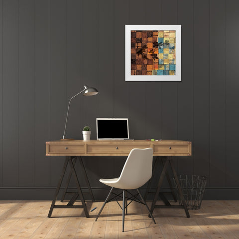 Segments II White Modern Wood Framed Art Print by Wells, Marcia
