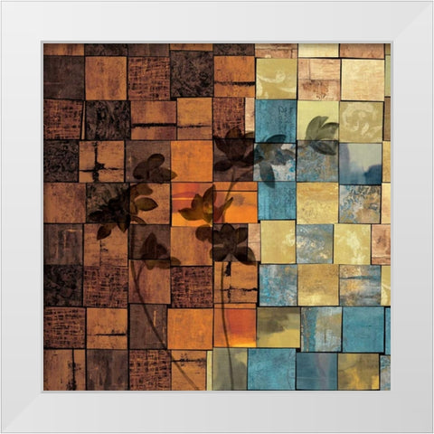 Segments II White Modern Wood Framed Art Print by Wells, Marcia