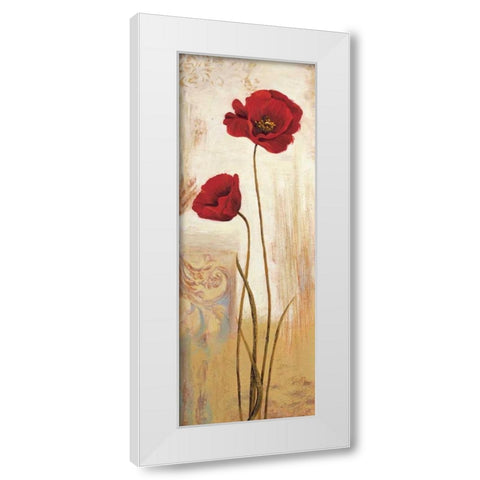 Panneau coquelicots White Modern Wood Framed Art Print by Besson, Nathalie