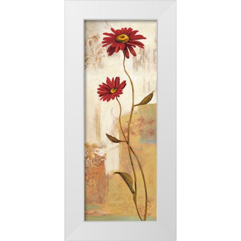 Panneau marguerite White Modern Wood Framed Art Print by Besson, Nathalie