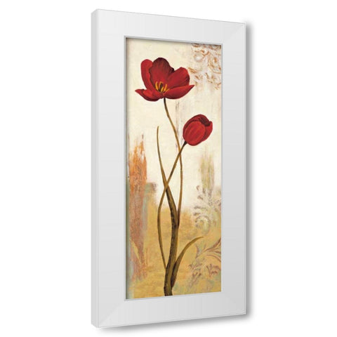 Panneau tulipe White Modern Wood Framed Art Print by Besson, Nathalie