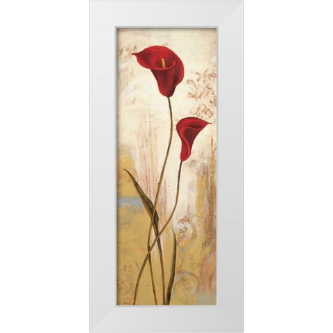 Panneau calla White Modern Wood Framed Art Print by Besson, Nathalie