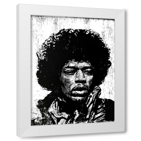 Hendrix White Modern Wood Framed Art Print by Shigley, Neil
