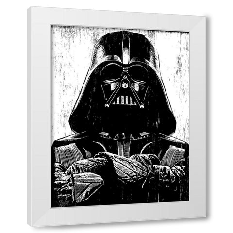 Vader White Modern Wood Framed Art Print by Shigley, Neil