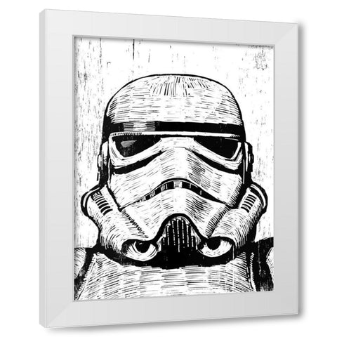 Stormtrooper White Modern Wood Framed Art Print by Shigley, Neil