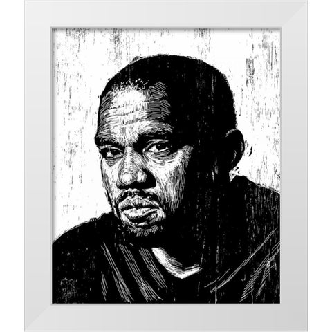 Kanye White Modern Wood Framed Art Print by Shigley, Neil