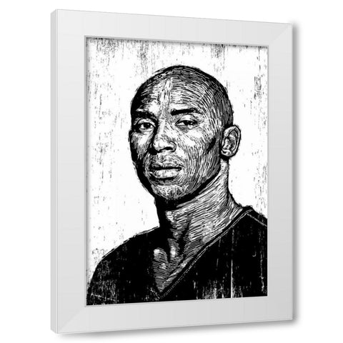 Kobe White Modern Wood Framed Art Print by Shigley, Neil