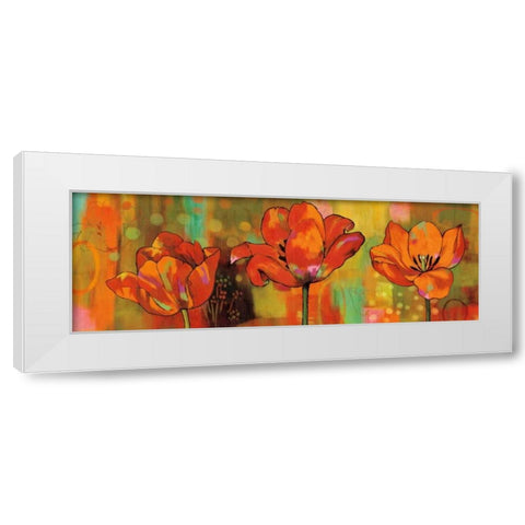 Magical Tulips White Modern Wood Framed Art Print by Sutton, Nicole