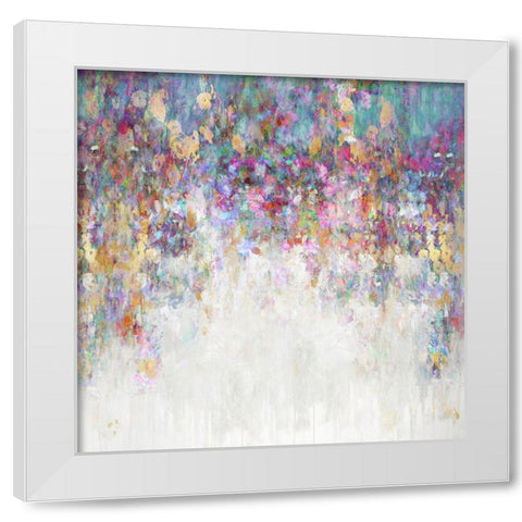 Cascading I White Modern Wood Framed Art Print by Robbins, Nikki