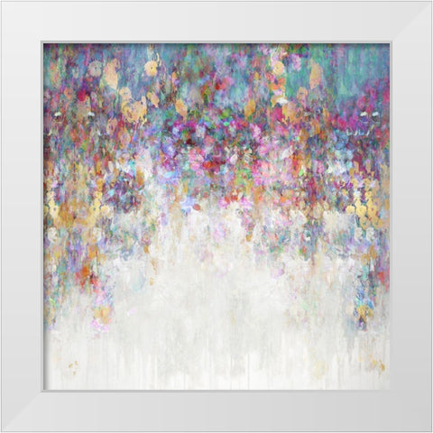 Cascading I White Modern Wood Framed Art Print by Robbins, Nikki