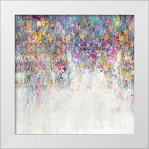 Cascading II White Modern Wood Framed Art Print by Robbins, Nikki