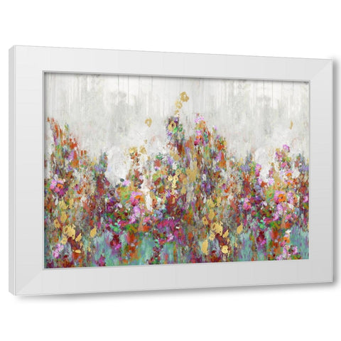 Blooming White Modern Wood Framed Art Print by Robbins, Nikki