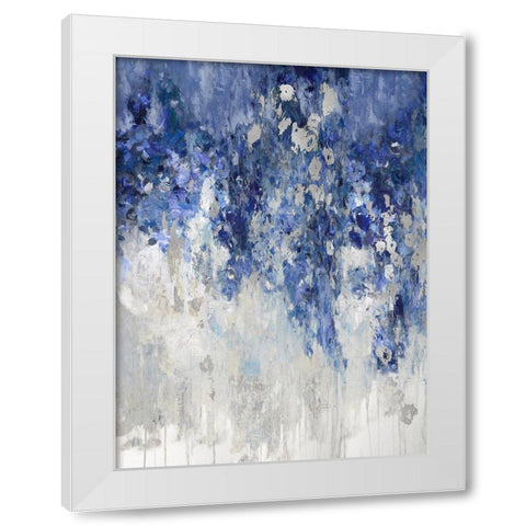 Cascade Indigo with Silver White Modern Wood Framed Art Print by Robbins, Nikki