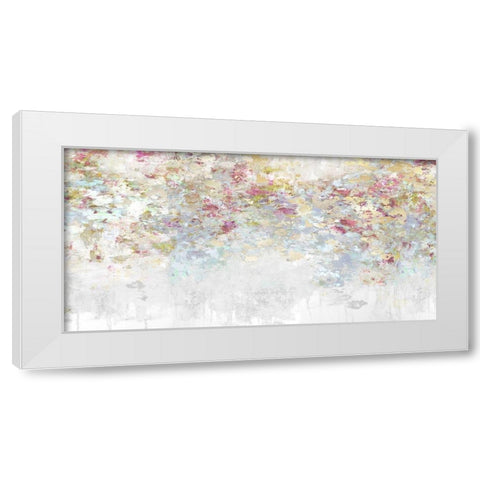 Charmed Magenta and Aqua White Modern Wood Framed Art Print by Robbins, Nikki