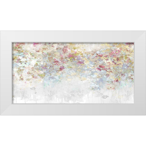 Charmed Magenta and Aqua White Modern Wood Framed Art Print by Robbins, Nikki