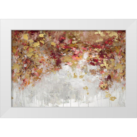 Charmed Red and Gold White Modern Wood Framed Art Print by Robbins, Nikki