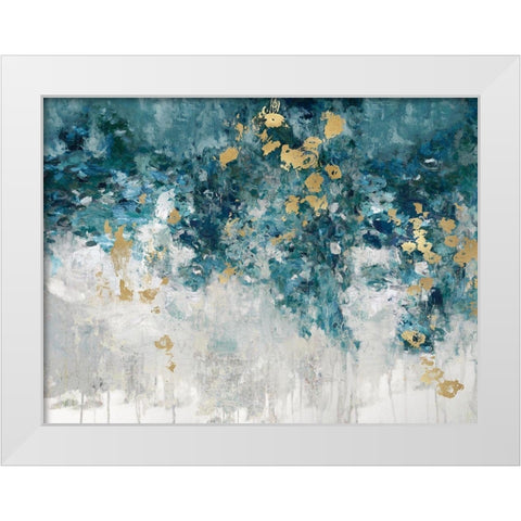 Charmed Teal White Modern Wood Framed Art Print by Robbins, Nikki