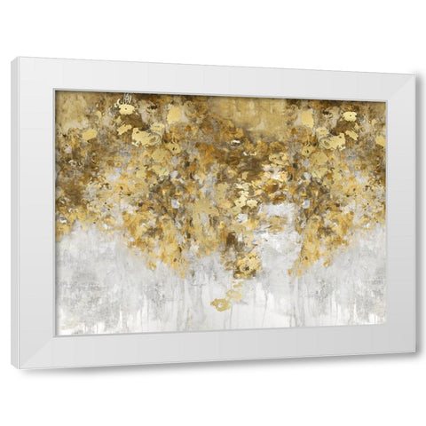 Charmed Amber and Gold White Modern Wood Framed Art Print by Robbins, Nikki