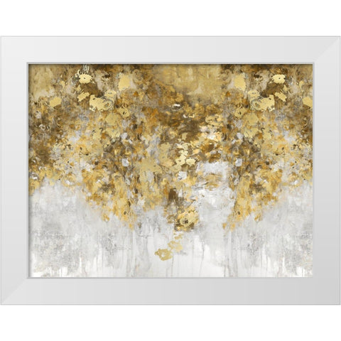 Charmed Amber and Gold White Modern Wood Framed Art Print by Robbins, Nikki