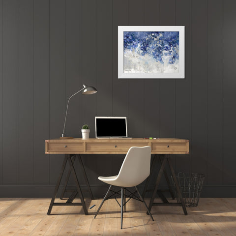 Charmed Indigo White Modern Wood Framed Art Print by Robbins, Nikki