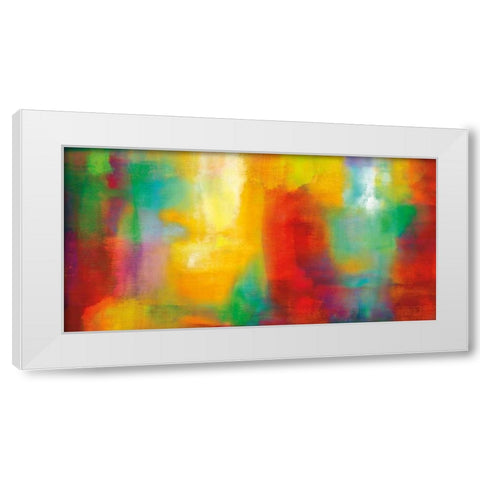 Color My World White Modern Wood Framed Art Print by Rhodes, Natalie