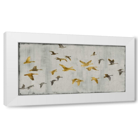 In Flight White Modern Wood Framed Art Print by Spencer, Nick