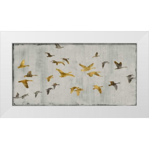 In Flight White Modern Wood Framed Art Print by Spencer, Nick