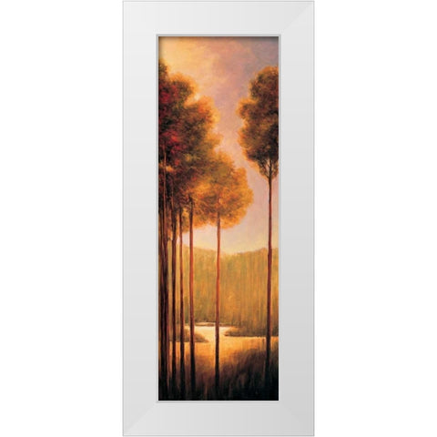 Through the Woods III White Modern Wood Framed Art Print by Thomas, Neil