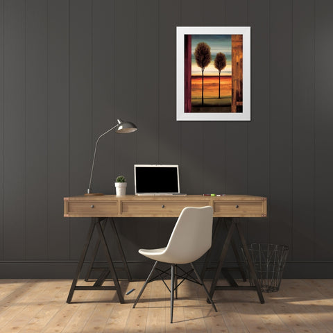 On the Horizon I White Modern Wood Framed Art Print by Thomas, Neil