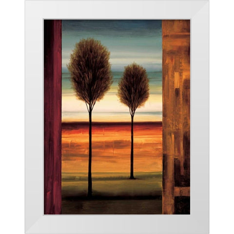 On the Horizon I White Modern Wood Framed Art Print by Thomas, Neil
