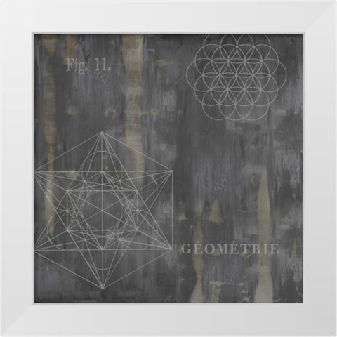 Geometrie III White Modern Wood Framed Art Print by Jeffries, Oliver