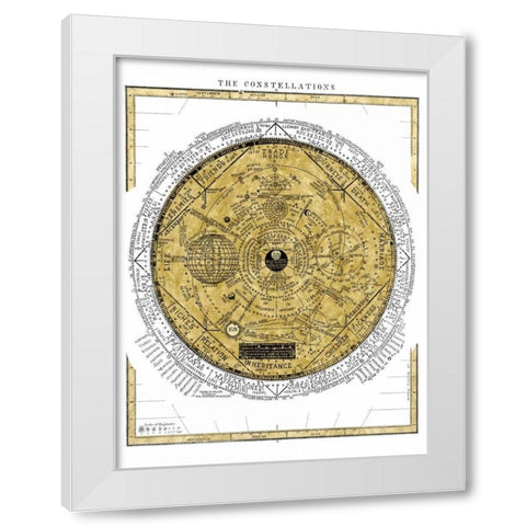 The Constellations White Modern Wood Framed Art Print by Jeffries, Oliver