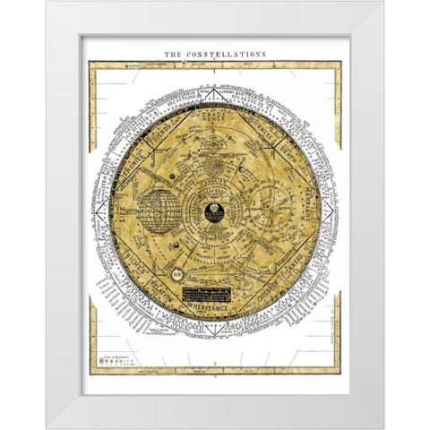 The Constellations White Modern Wood Framed Art Print by Jeffries, Oliver