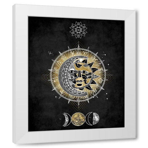 Moon and Sun II White Modern Wood Framed Art Print by Jeffries, Oliver