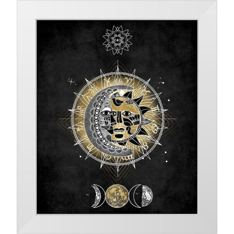 Moon and Sun II White Modern Wood Framed Art Print by Jeffries, Oliver