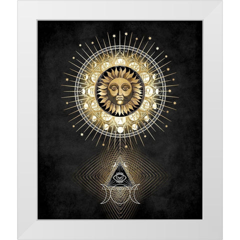 Radiant Sun II White Modern Wood Framed Art Print by Jeffries, Oliver