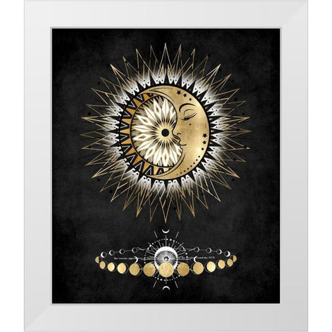 Meditative Moon II White Modern Wood Framed Art Print by Jeffries, Oliver