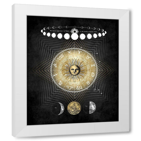 Zodiac Sun II White Modern Wood Framed Art Print by Jeffries, Oliver