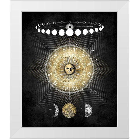 Zodiac Sun II White Modern Wood Framed Art Print by Jeffries, Oliver