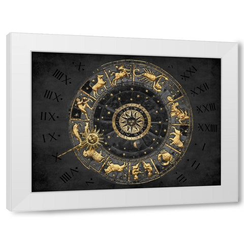 Zodiac Calendar II White Modern Wood Framed Art Print by Jeffries, Oliver