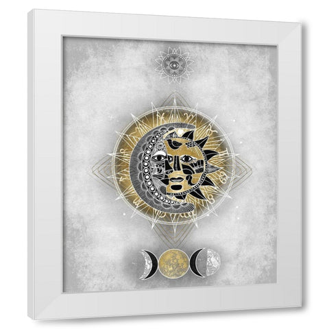 Moon and Sun I White Modern Wood Framed Art Print by Jeffries, Oliver