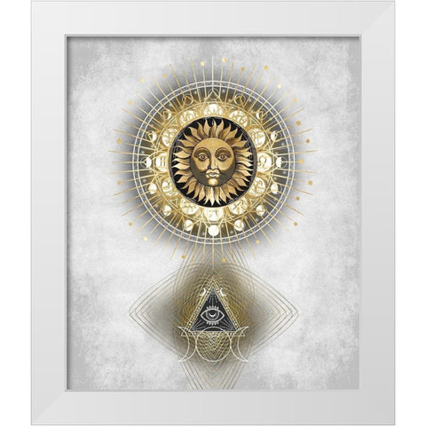 Radiant Sun I White Modern Wood Framed Art Print by Jeffries, Oliver