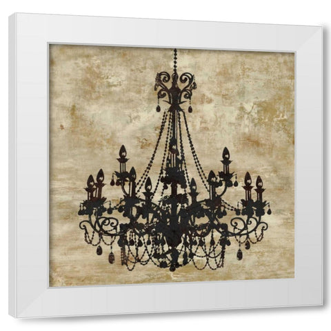 Chandelier I White Modern Wood Framed Art Print by Jeffries, Oliver